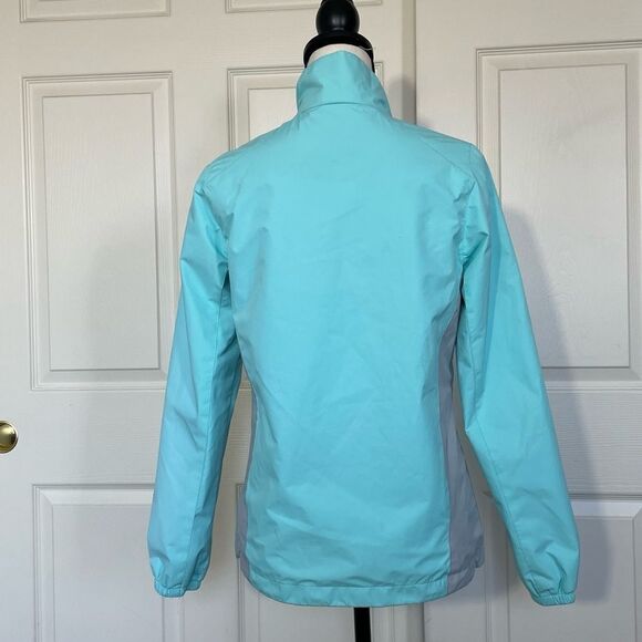 New Balance Mint Green/Baby Blue & Silver Front Zipper Woman’s Spring Jacket, S - Picture 4 of 12